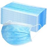 Set 10 Masti Medicale de unica folosinta Albastra, 3 pliuri, 3 straturi cu Elastic -  Blue Medical Face Mask