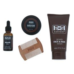 Set ingrijire barba 4 piese: ulei 30ml + gel de curatare 150ml + crema styler 50ml + piepene , rapport
