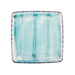 Farfurie patrata gural colectia turquoise 25x25cm