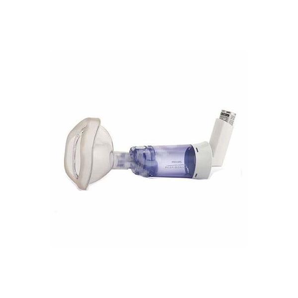 Kit Philips Respironics OptiChamber: camera de inhalare si masca S, cu varsta 0-18 luni