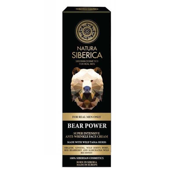 Crema Intensiva Antirid pentru Barbati cu Plante Siberiene Bear Power Natura Siberica, 50ml