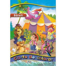 Baieti - carte de colorat, editura unicart