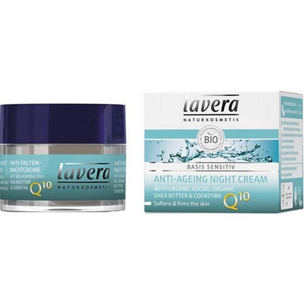 Crema de Noapte Antirid cu Coenzima Q10 Jojoba si Unt de Shea - Basis Sensitiv Lavera, 50ml