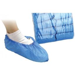 Acoperitori Incaltaminte Polietilena Unica Folosinta - Beautyfor Disposable Polyethylene Overshoes - albastru - 100 buc