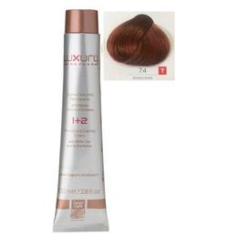 Vopsea crema permanenta luxury green light, nuanta biondo rame 7.4, 100 ml