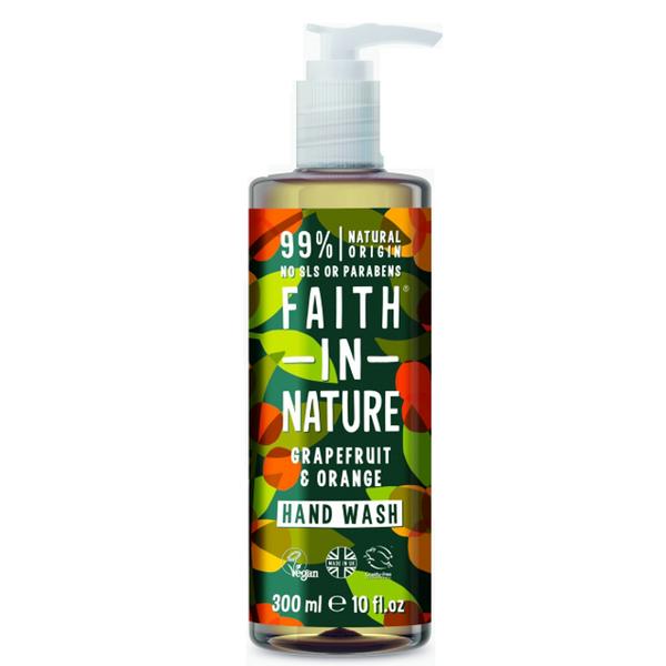 Sapun lichid cu grapefruit si portocale faith in nature, 300 ml