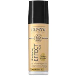 Fluid iiuminator organic cu extract de perle sheer bronze 02 lavera, 30ml