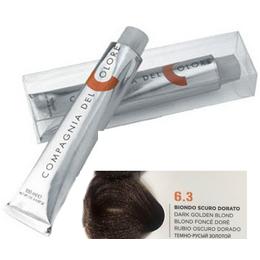 Vopsea crema permanenta compagnia del colore, nuanta biondo scuro dorato 6.3, 100 ml - amonia free