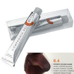 Vopsea crema permanenta compagnia del colore, nuanta biondo scuro rame 6.4, 100 ml - amonia free