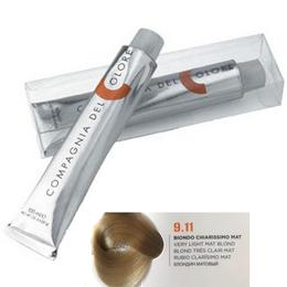 Vopsea crema permanenta compagnia del colore, nuanta biondo chiarissimo mat 9.11, 100 ml