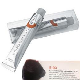 Opsea crema permanenta compagnia del colore, nuanta castano chiaro naturale caldo 5.03, 100 ml