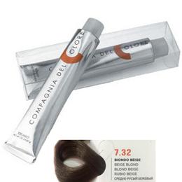 Vopsea crema permanenta compagnia del colore, nuanta biondo beige 7.32, 100 ml