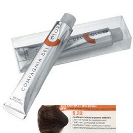 Vopsea crema permanenta compagnia del colore, nuanta castano chiaro dorato intenso 5.33, 100 ml