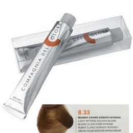 Vopsea crema permanenta compagnia del colore, nuanta biondo chiaro dorato intenso 8.33, 100 ml