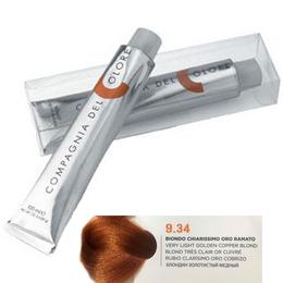 Vopsea crema permanenta compagnia del colore, nuanta biondo chiarissimo oro ramato 9.34, 100 ml