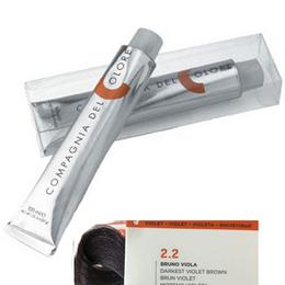 Vopsea crema permanenta compagnia del colore, nuanta bruno viola 2.2, 100 ml