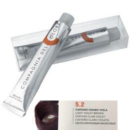 Vopsea crema permanenta compagnia del colore, nuanta castano chiaro viola 5.2, 100 ml