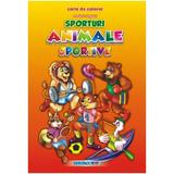 Animale sportive - Sporturi romana-engleza - Carte de colorat, editura Eurobookids