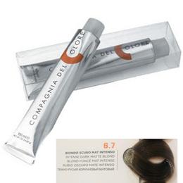 Vopsea crema permanenta compagnia del colore, nuanta biondo scuro mat intenso 6.7, 100 ml