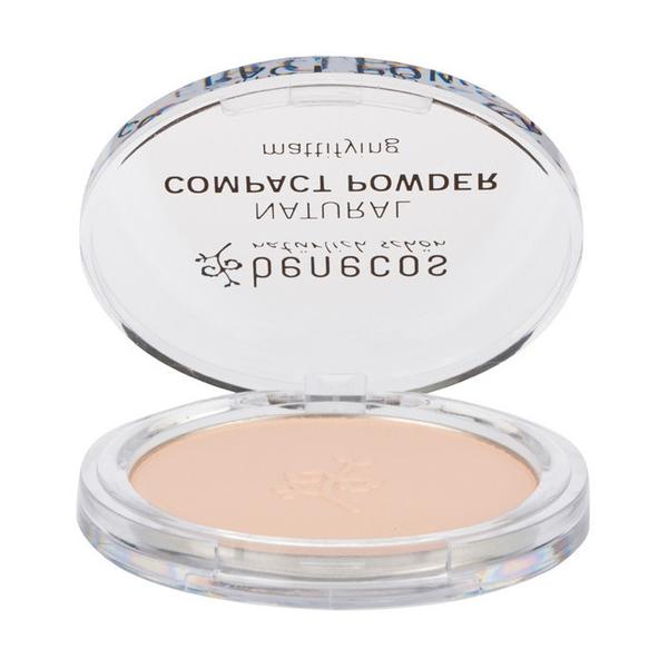 Pudra Compacta Matifianta Benecos, nuanta Porcelain, 9 g