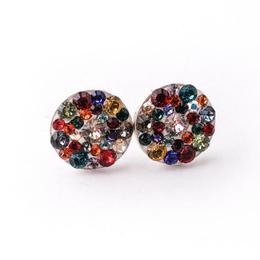 Cercei argint, cristale swarovski si ceralun, steluta, multicolor, 10mm - stoianov steluta