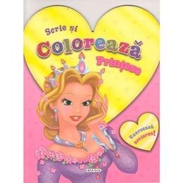 Printese (roz) - scrie si coloreaza, editura girasol
