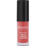 Ruj Lichid Mat Bio Benecos, nuanta Coral Kiss, 5 ml