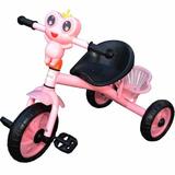 Tricicleta cu pedale pentru copii, lumini si sunete - Broscuta zambitoare Roz