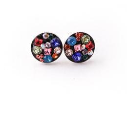 Cercei argint 925, cristal swarovski/multicolor, ceralun, 8m - steluta stoianov