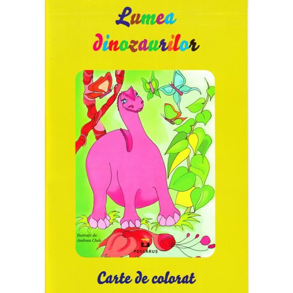 Lumea dinozaurilor - Carte de colorat, editura Pestalozzi