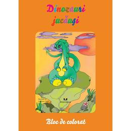 Dinozauri jucausi - Bloc de colorat, editura Pestalozzi