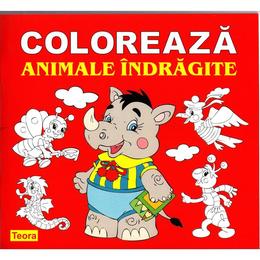 Coloreaza animale indragite, editura Teora