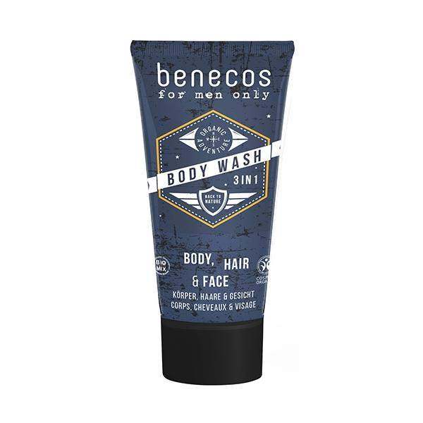 Gel de Dus pentru Barbati 3 in1 Ten, Corp si Par Benecos, 200ml