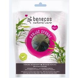 Burete konjac cu carbune de bambus pentru ten gras si acnee benecos