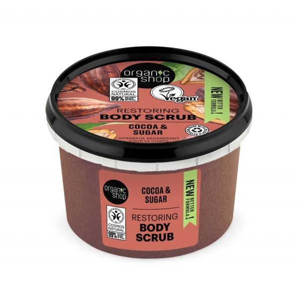 Scrub de Corp cu Zahar si Cacao Organic Shop, 250ml Esteto.ro