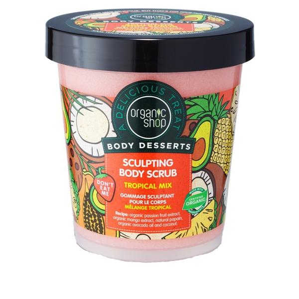 Scrub de Corp pentru Remodelare Tropical Mix Organic Shop, 450 ml