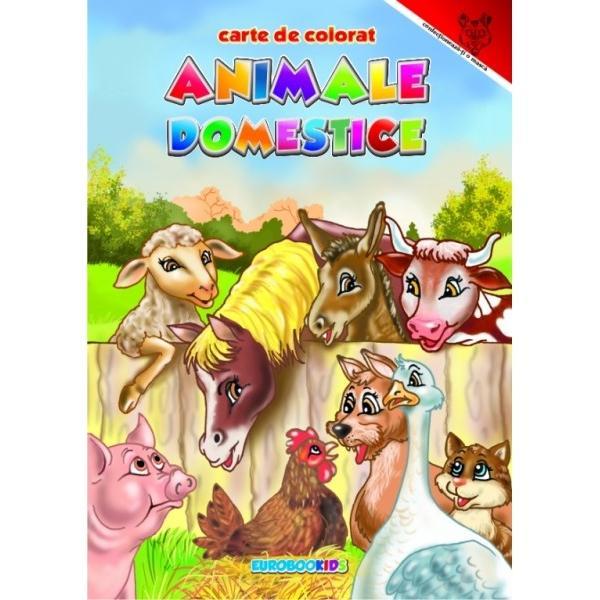 Animale domestice - Carte de colorat, editura Eurobookids