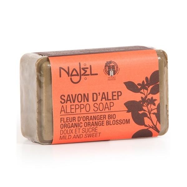 Sapun de Alep cu Flori de Portocal Najel, 100 g