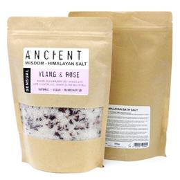 Sare de baie himalaya cu ylang si trandafiri sensual ancient wisdom, 500g