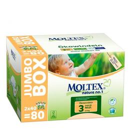 Pachet jumbo scutece eco 4-9kg nr. 3 moltex 80 buc