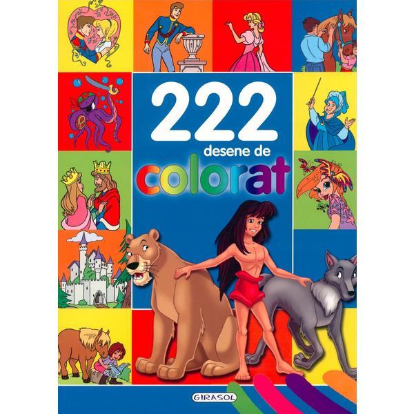 222 desene de colorat, editura girasol
