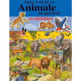 Lipesc si ma joc cu animale in pericol, cu abtibilduri, editura flamingo