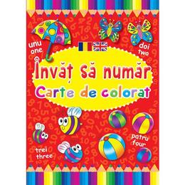 Invat sa numar romana-engleza. Carte de colorat - Brown Watson, editura Flamingo