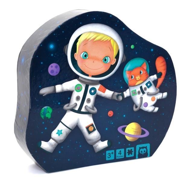 Puzzle progresiv 4 in 1: micul astronaut