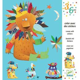 Set artizanat - creer avec des stickers. animale amuzante