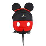 Mini rucsac pentru copii, imprimeu Mickey Mouse, 2 l, rosu/negru