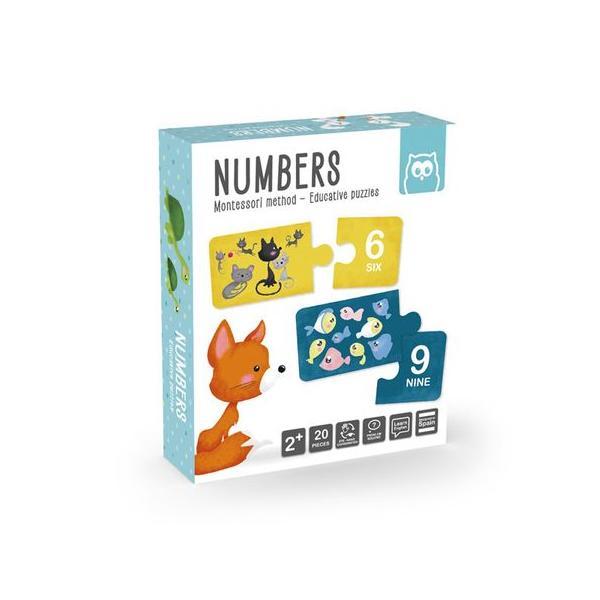 Numbers. puzzle educativ montessori: invatam numerele