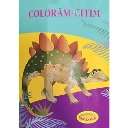 Coloram-citim: Stegozaur. Dinozauri, editura Biblion