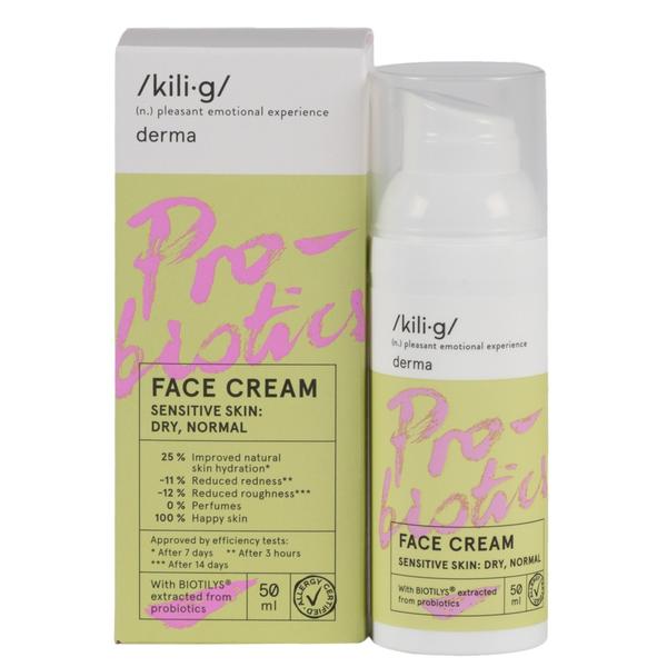 Crema de Fata cu Probiotice pentru Ten Sensibil, Uscat si Normal Kilig, 50ml 50ml imagine noua
