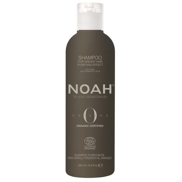 Sampon Bio Purificator cu Ulei Esential de Menta pentru Par si Scalp Gras - Noah, 250 ml